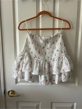 Lucca Floral Strapless Top